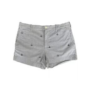 Polo Ralph Lauren Seersucker Blue Striped Shorts Anchors 14 Nautical Preppy XL